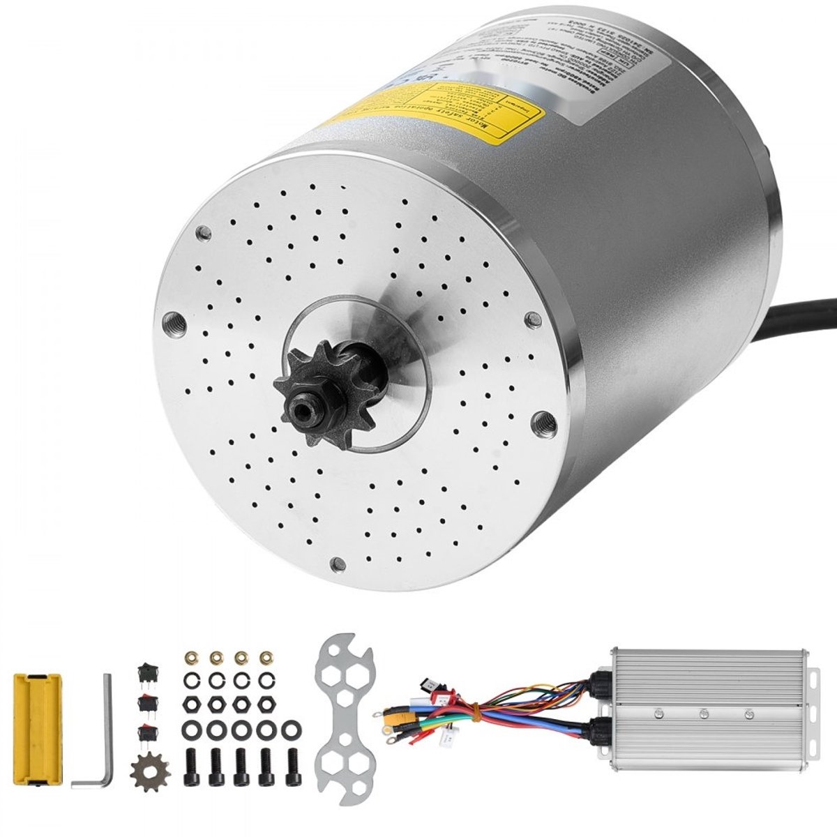 Borstelloze DC-motorkit 3000W - BLDC motor met snelheidsregelaar - Spanning 72V - Toerental 4900 RPM - Koppel 5,5 Nm - Laag Geluidsniveau - Voor Go-karts, E-bikes, Scooters