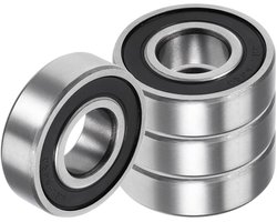 EGoods - Diepe groefkogellagers 6204Rs - 20 x 47 x 14 mm - chroomstaal lagers voor machines - set van 4