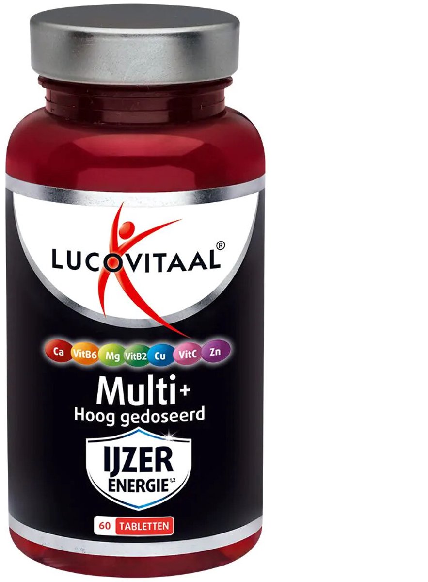 Lucovitaal - Multi IJzer Energie Hoog Gedoseerd - 2 x 60 tabletten - Voordeelverpakking