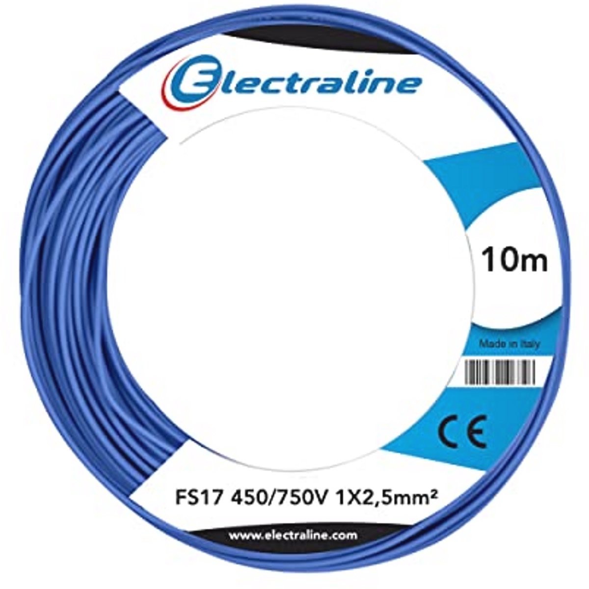 Kabel 10 meter unipolair 1 x 2,5 mm2 voor elektrische leidingen