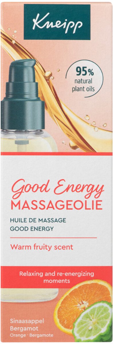 Kneipp Massageolie Good Energy - 6 x 100 ml - Voordeelverpakking