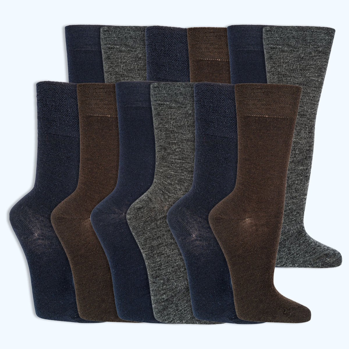 Bundelvoordeel 12 paar | Wollen sokken | dames | heren | comfort sokken | optimaal draagcomfort zonder drukpunten | meerdere kleuren