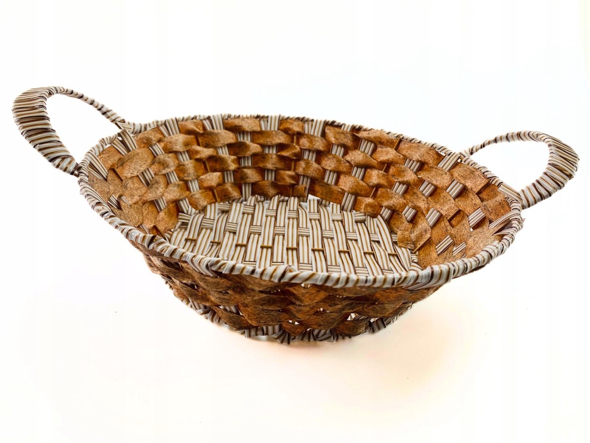 Ronde mand voor brood of fruit, 29 cm, bruin