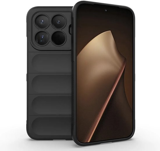 BORYA Magnetisch Militair Schokbestendig Hoesje Voor Xiaomi 15T Pro - Zwart, TPU + PC Met Warmteafvoer