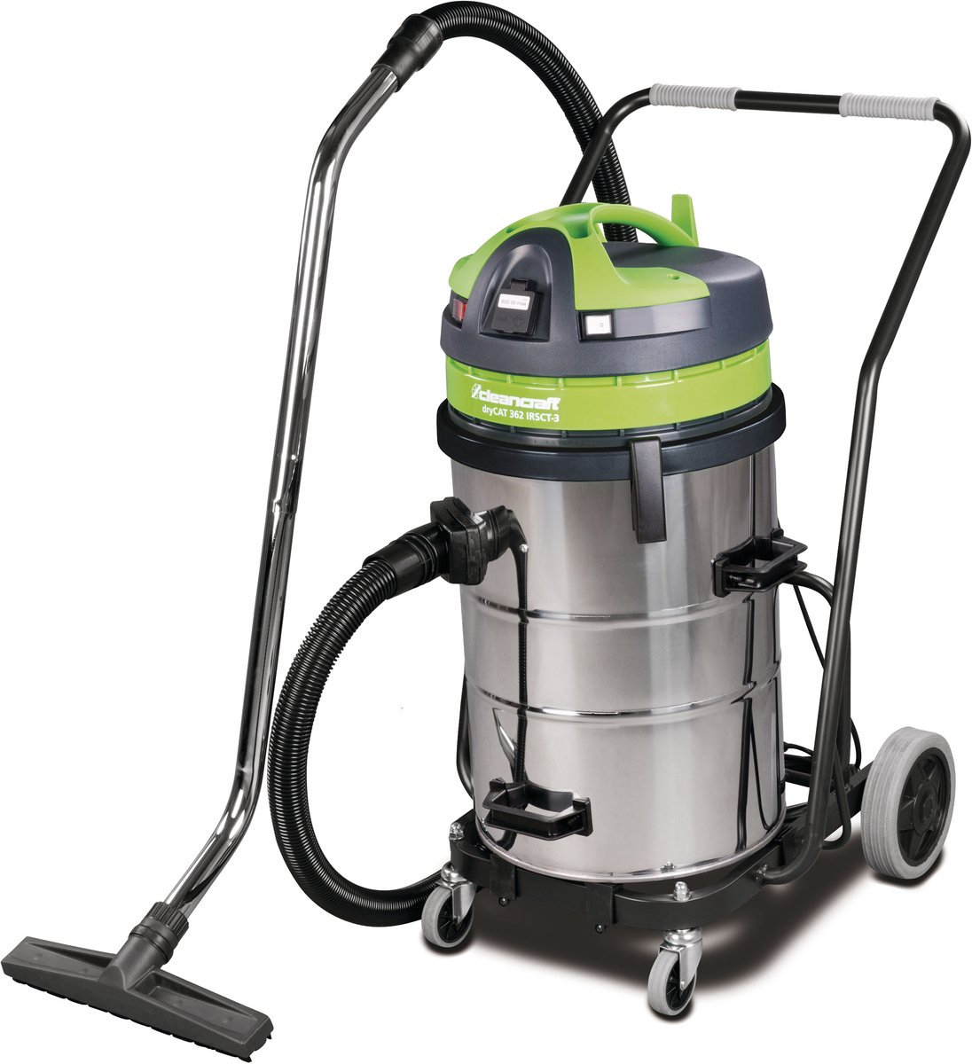 Industriële droogzuiger met halfautomatisch filtersysteem - stof en vaste deeltjes - 62 liter roestvrij stalen tank - 3 motoren 2,5 kW 230 V Cleancraft DRYCAT 362 IRSCT -3