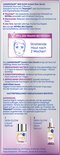 Verpakking met uitleg over NIVEA Luminous630 Instant Glow Serum, met afbeeldingen van huid en producten.