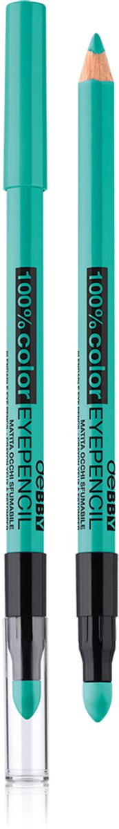 deBBY 100%color EYEPENCIL, Kohl, Potlood, Turkoois, AMAZING TURQUOISE, Vrouwen, CAPRYLIC/CAPRIC TRIGLYCERIDE, C10-18 TRIGLYCERIDES, RICINUS COMMUNIS SEED OIL, COPERNICIA CERIFERA...