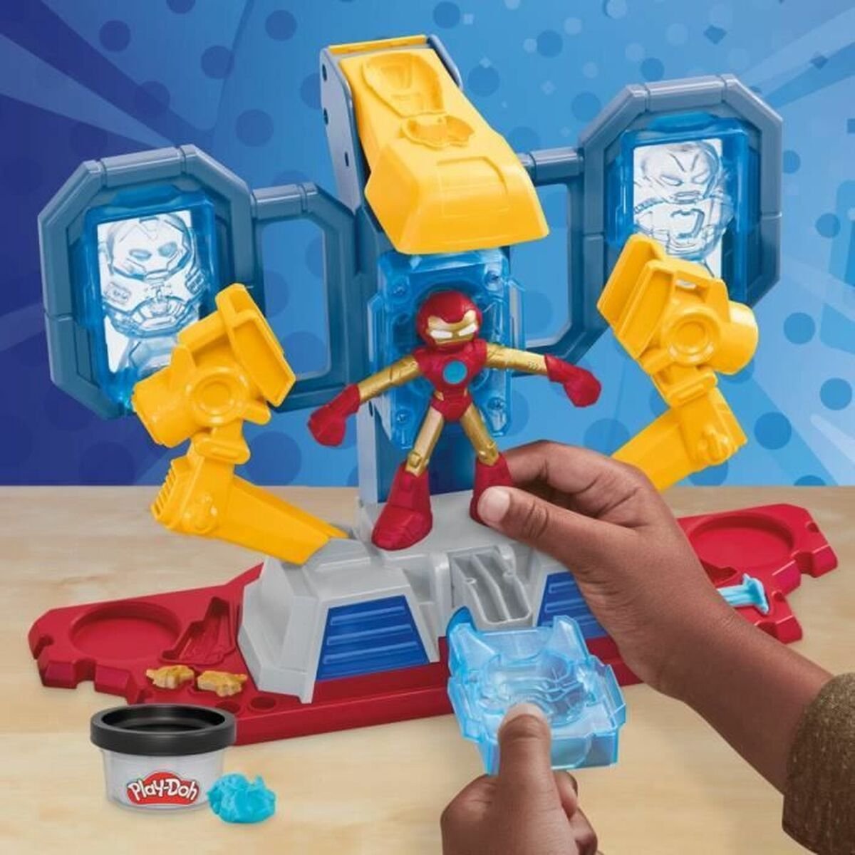 Play-Doh Marvel Iron Man Harnas Laboratorium Speelset - Boetseerklei - Inclusief Iron Man figuur — afbeelding 6