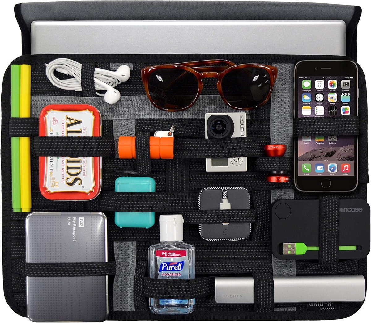 Beschermende Sleeve en Organizer voor 7 Inch Tablet met Elastische Banden