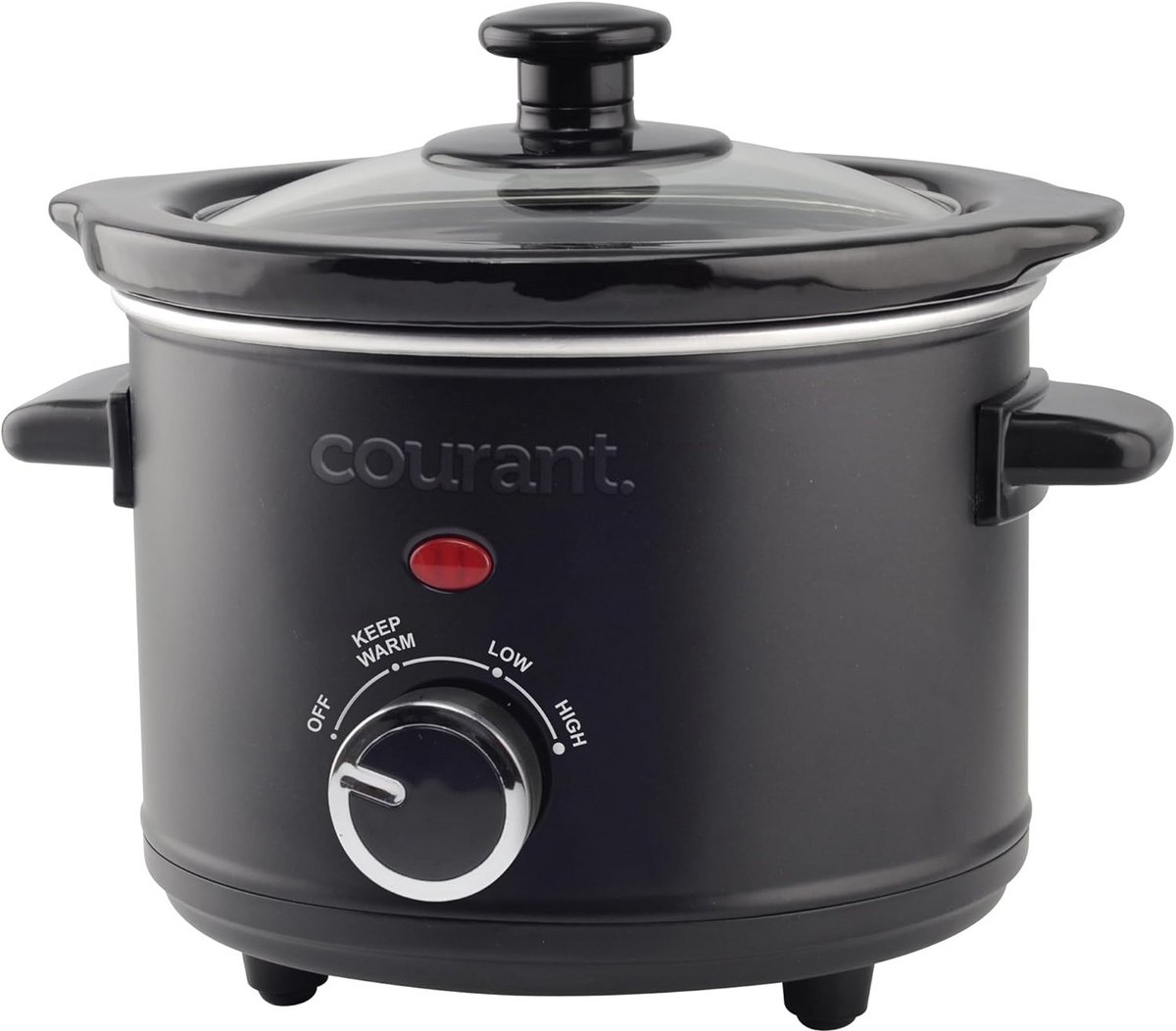 Mini Slowcooker met Eenvoudige Instellingen - Vaatwasserbestendig - RVS, Zwart