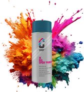 Bombe aérosol CROP RAL 5009 Bleu azur - Haute brillance - 400 ml - Peinture aérosol Blauw - 100 % grand teint - Séchage rapide - Intérieur et extérieur - RAL5009