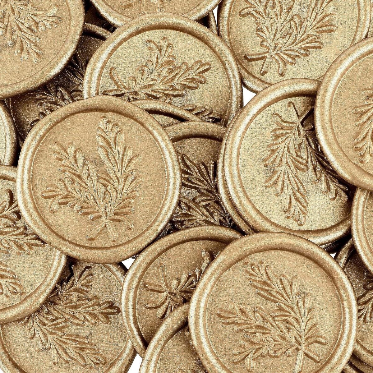 Ronte - Gouden Waszegels 25 stuks 30mm Vintage Rozemarijnpatroon - Bruiloft Verjaardag Geschenkverpakking