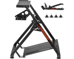 Verstelbare en Opvouwbare Racestuurstandaard, Compatibel met Logitech G923 G920 G29 G27 en Thrustmaster T300rs TX F458 T500rs T3pa-Pro(F1/GT), Gamingcockpit met Pedaalondersteuning, Compact Ontwerp