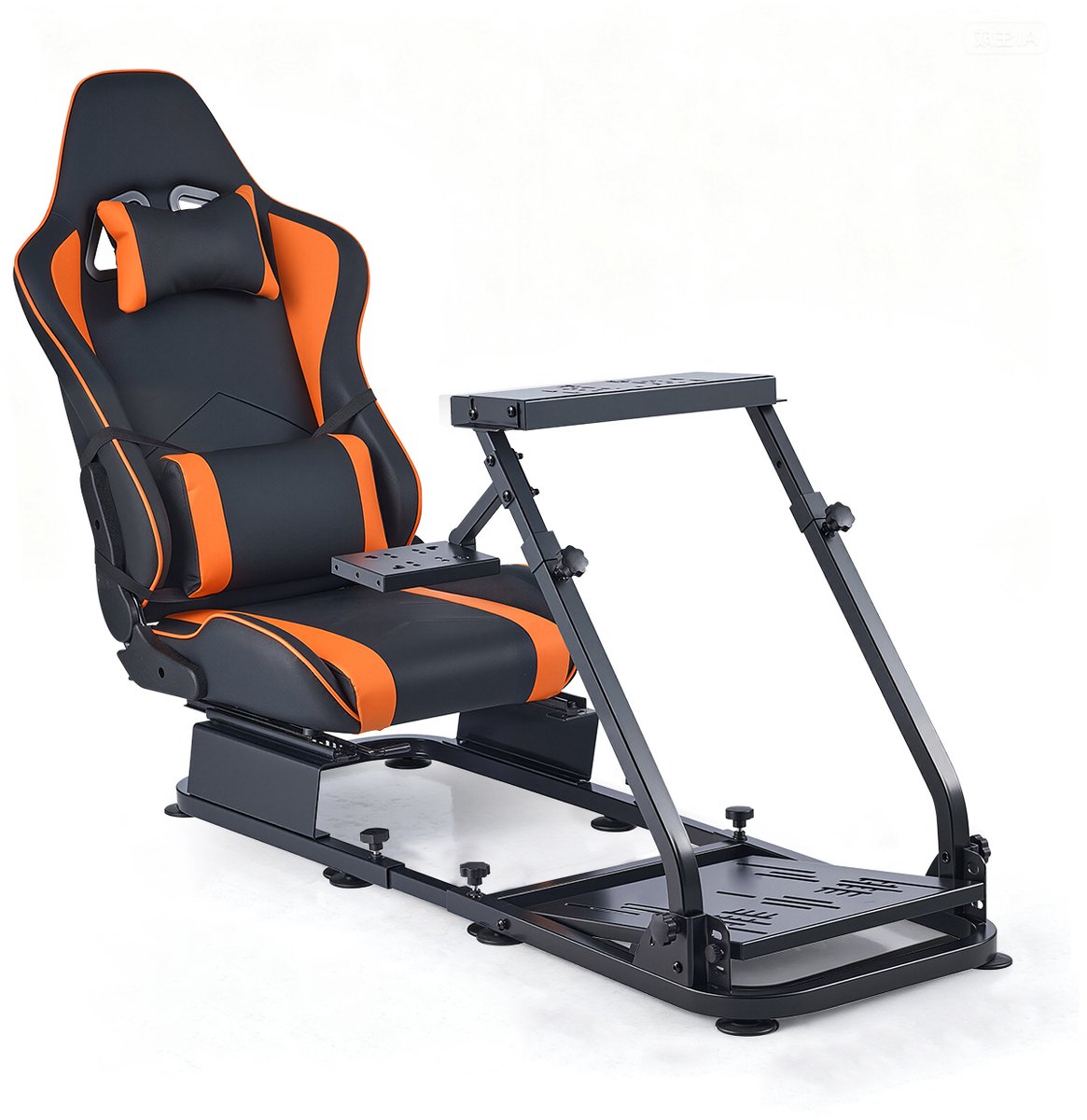 Verstelbare Racestuurstandaard, Stevige Simulator-Stuurstandaard met Dual-Rail-Ontwerp, Compatibel met Verschillende Stuurwielen en Pedalen, Waaronder Logitech G25-, G27-, G29-, G920-, G923- en Thrustmaster-Modellen