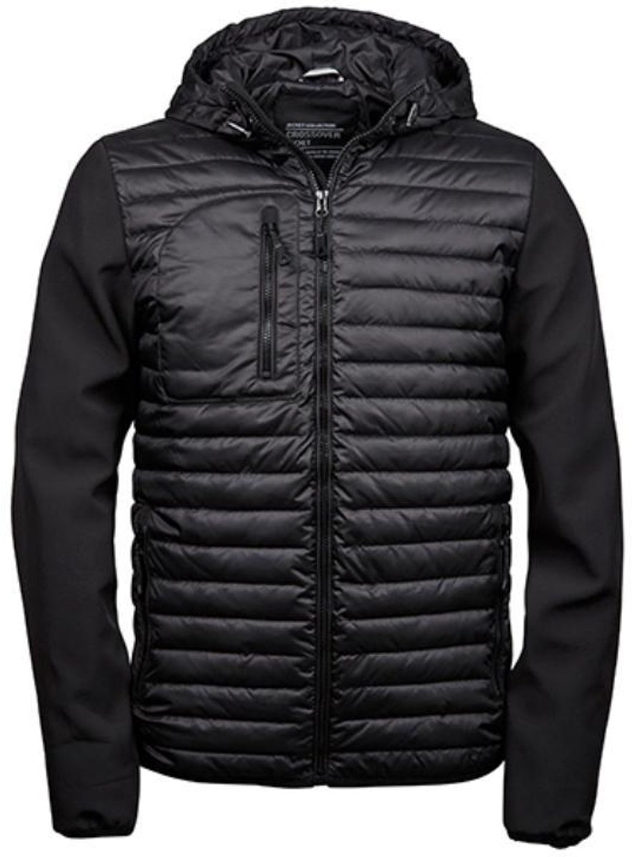 Tee Jays Men´ Hooded Crossover Jacket TJ9628 Zwart