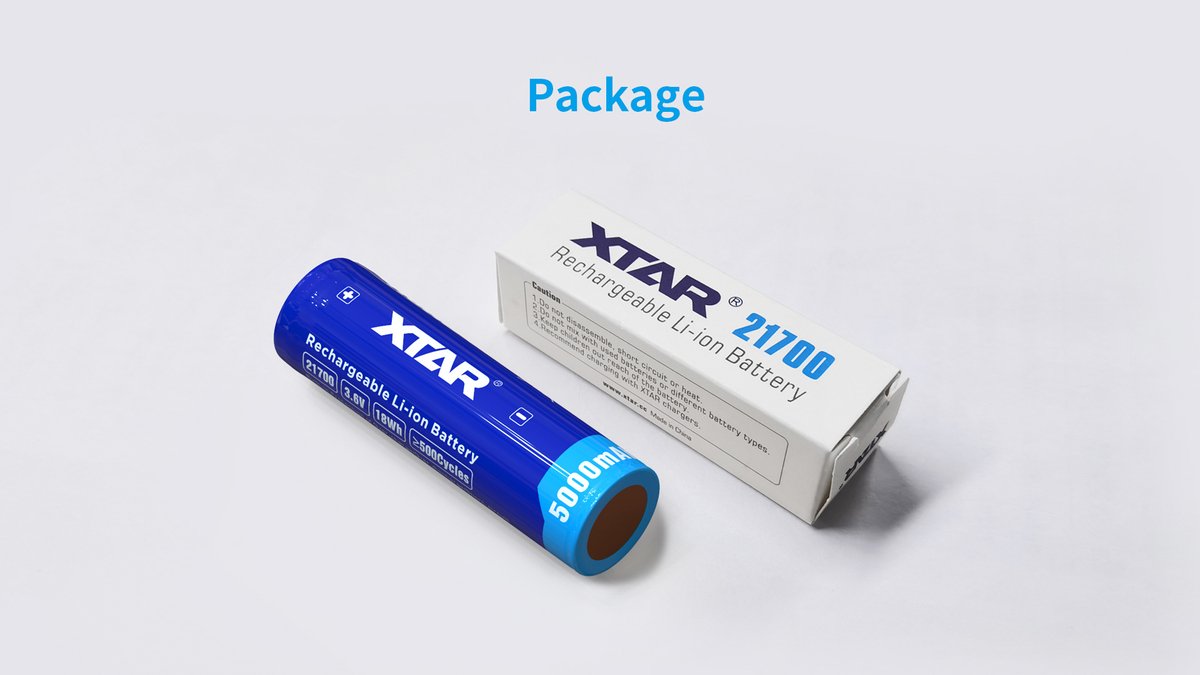 21700 - 5000mAh Beschermde Oplaadbare Lithium-Ion Batterij met Button Top