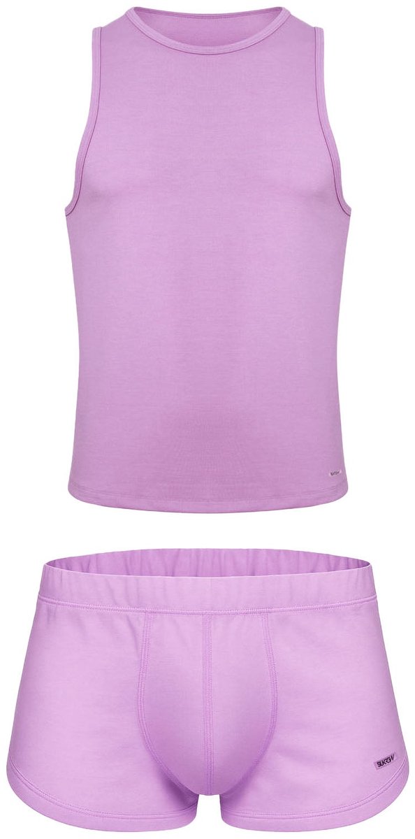 SUKREW 1x Shorts + 1x Vest Multipack Pale Magenta - MAAT M