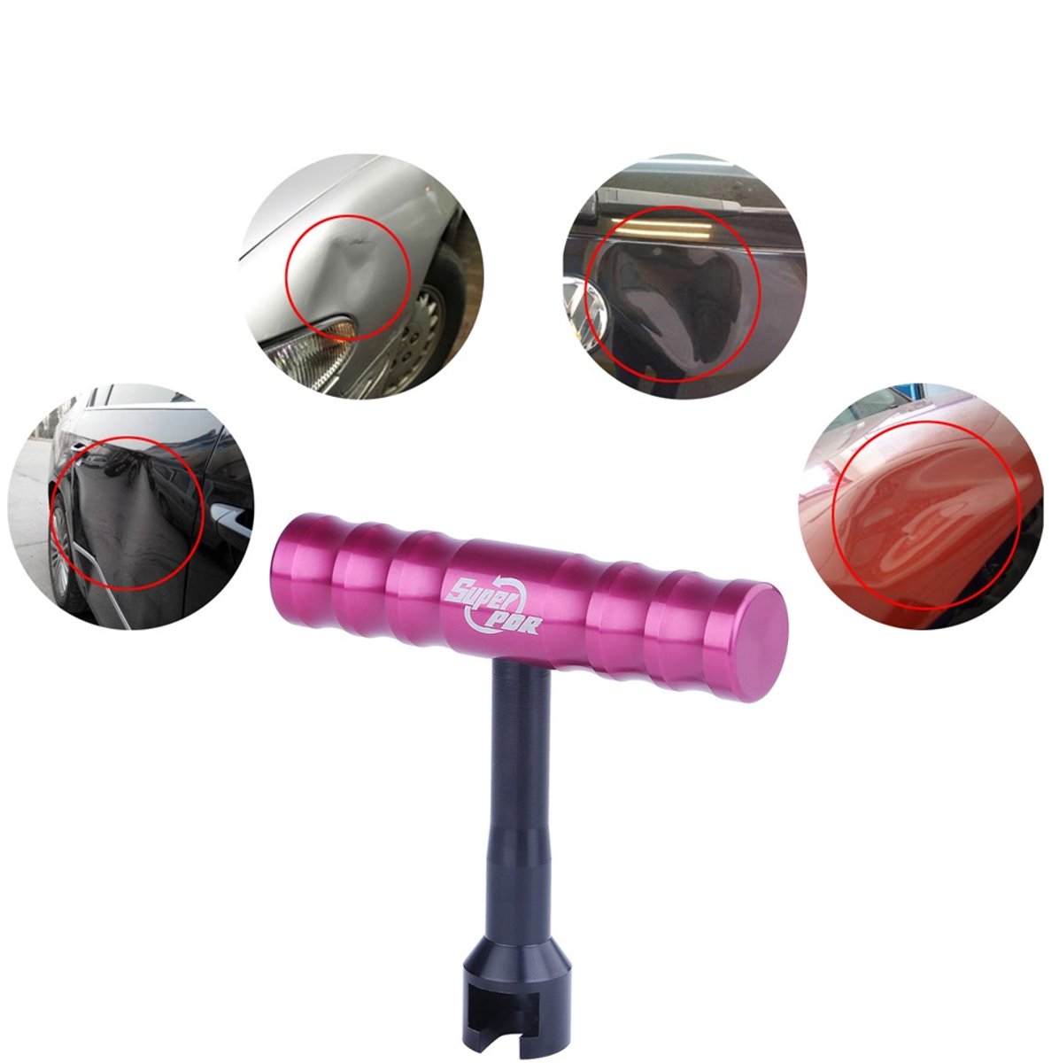 Handmatige PDR trekker voor deukreparatie zonder spuiten, 12 adapters