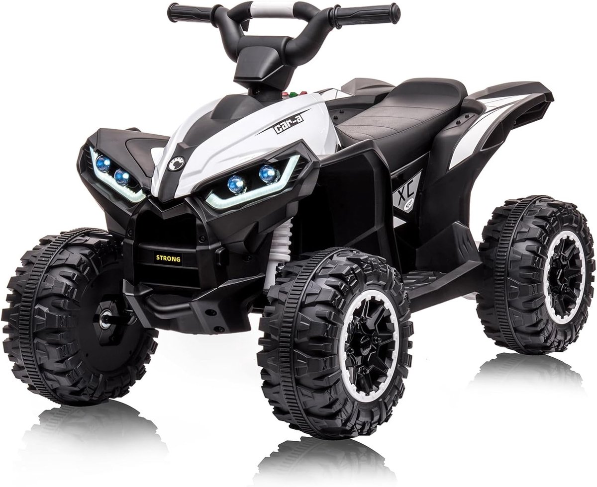 Elektrische kinder Quad 12V - 4x4 - met Afstandsbediening - 2x35W Motor - MP3/USB/Bluetooth - Geschikt voor 3-6 Jaar - Wit