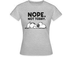 Peanuts Snoopy Nope Not Today Kantoor Humor T-Shirt Dames