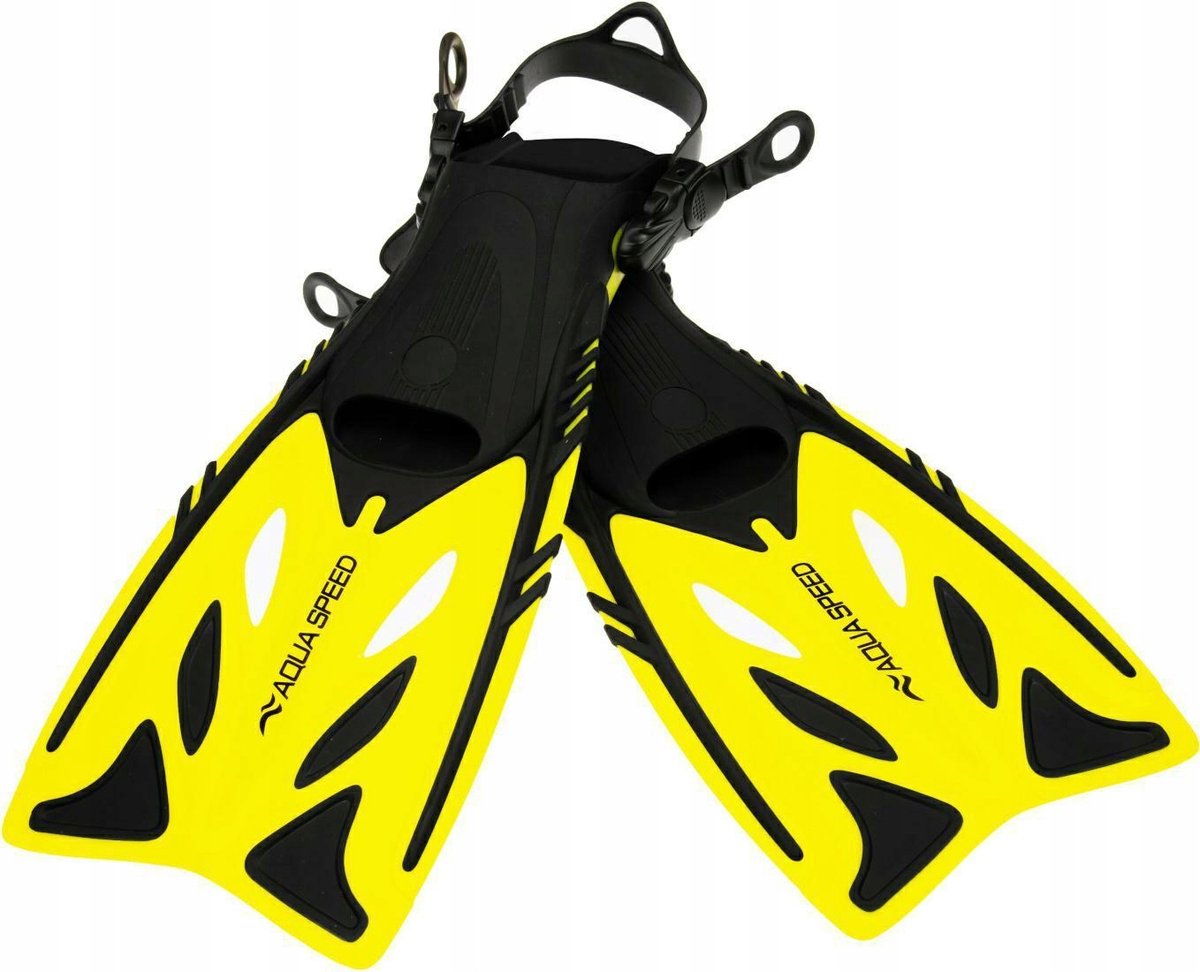 Aqua Speed Eon 18 Kinder snorkelvinnen - Verstelbaar, Maat 27-31, Geel