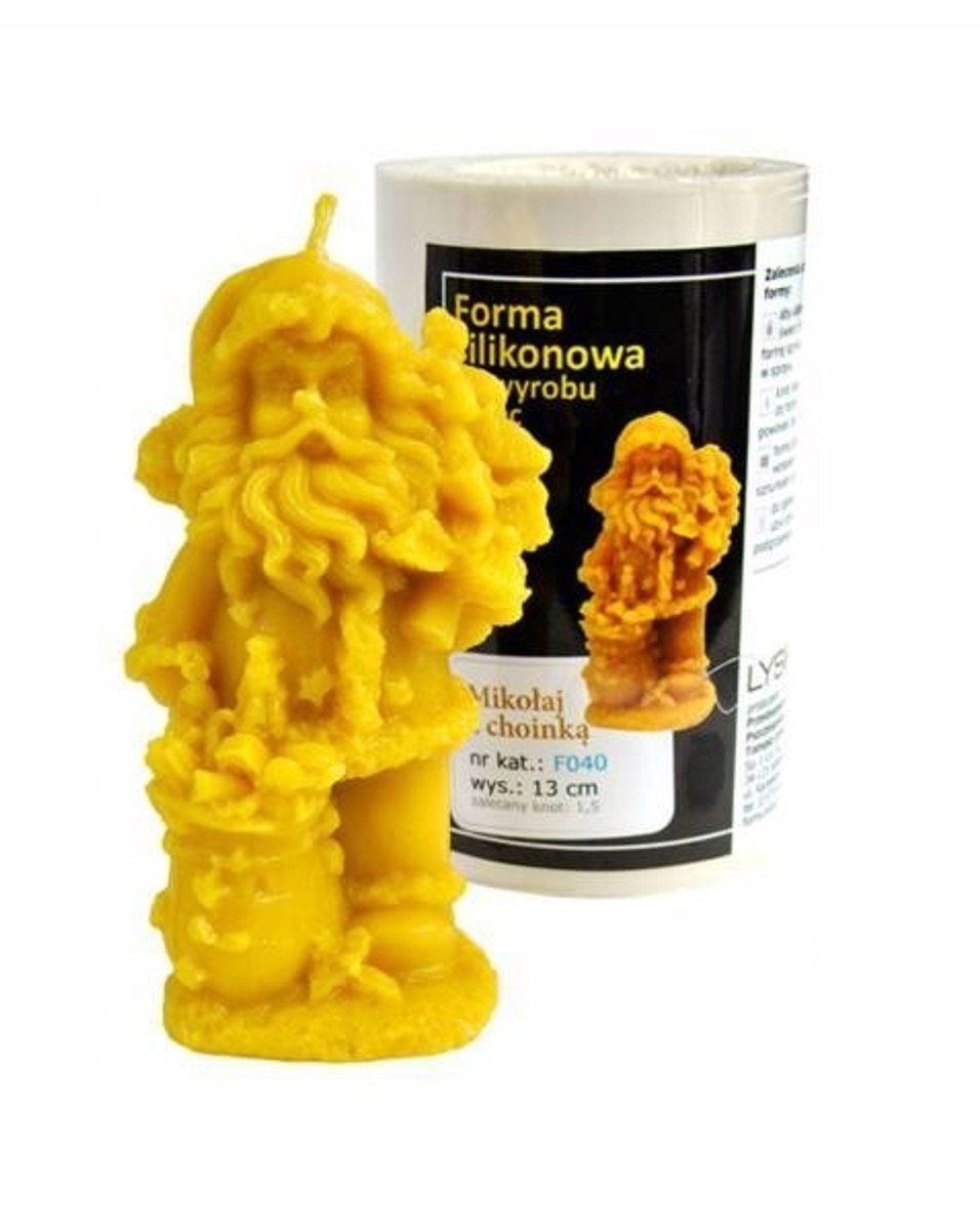 Siliconen mal - Kerstman met kerstboom, 13cm hoog