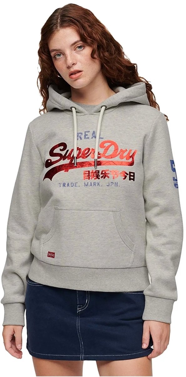Superdry Vintage Athletic hoodie met logo Dames Hoodies Grijs