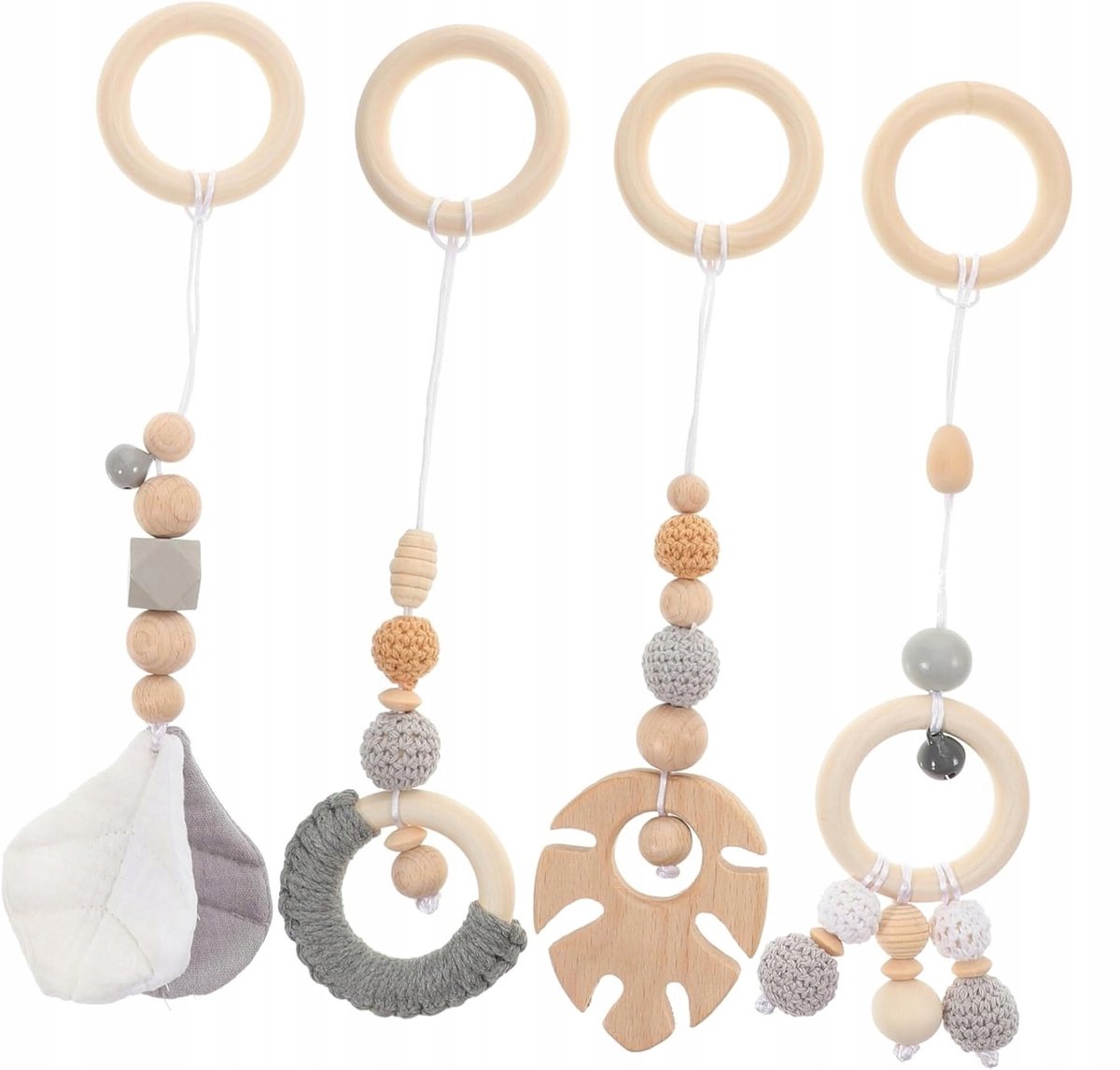 Houten Baby Gym met Speelgoed - Natuurlijk en Veilig