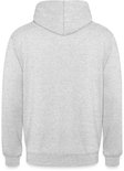 Grijze hoodie, rug aanzicht.