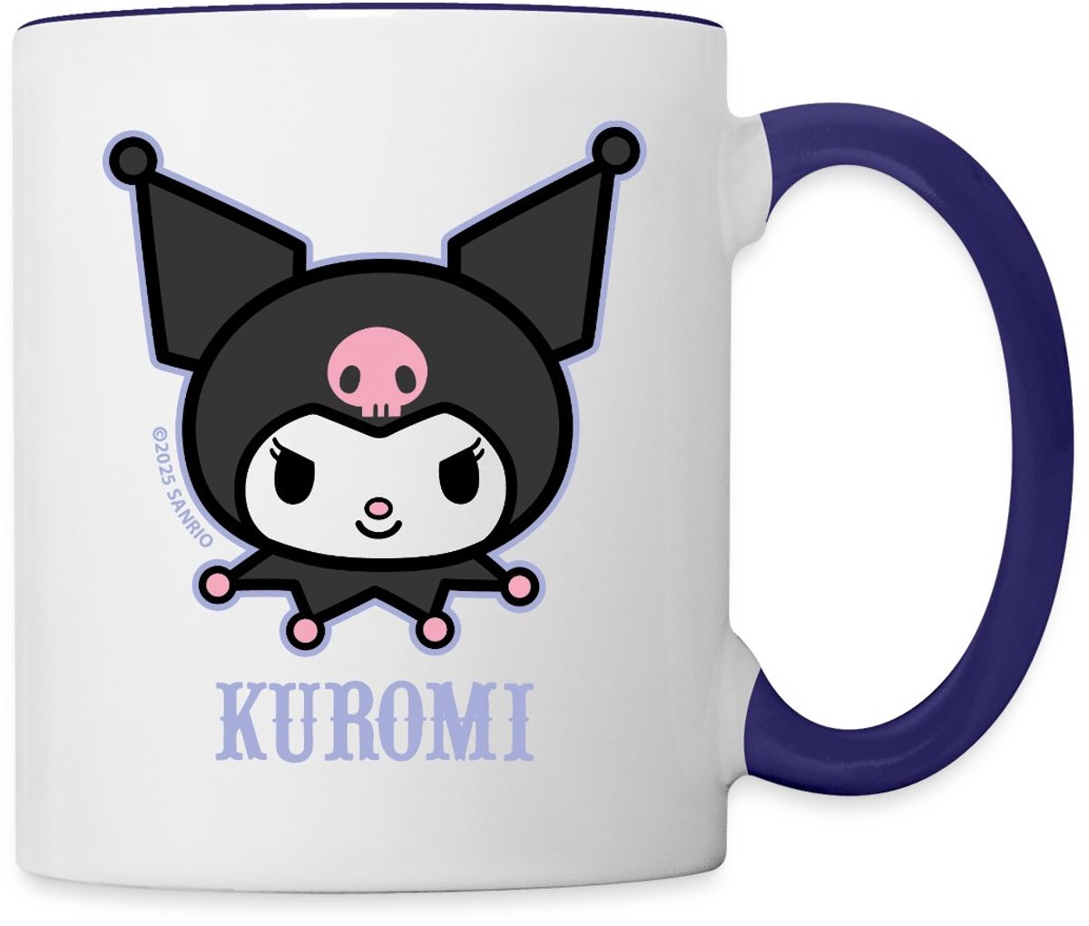 Kuromi Portret Met Tekst Mok Tweekleurig