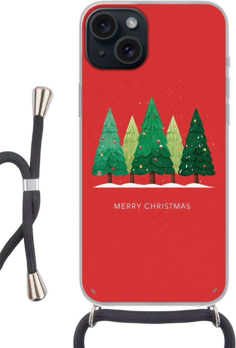 Minimalistisch - Kerstbomen - Rood - Sneeuw