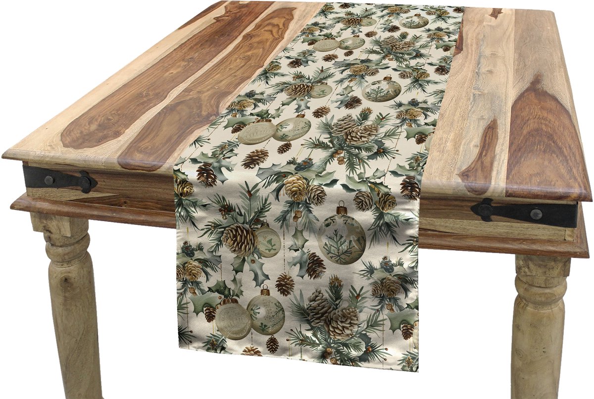 New Bed Kerstmis Kerstbollen Liefdestijd Accent Rechthoekige Tafelrunner, 40cm x 180cm