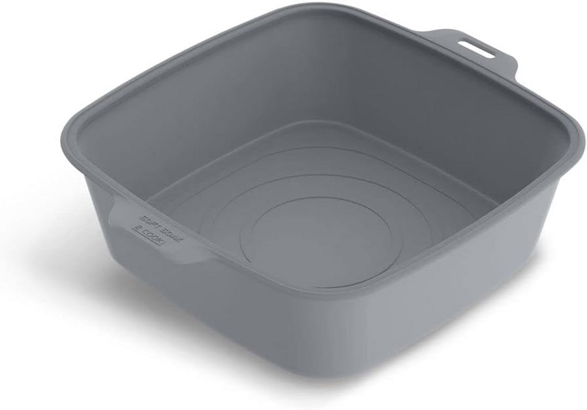 Vierkante Siliconen Inweekbak voor Grillplaten Flexibele Reinigingskom