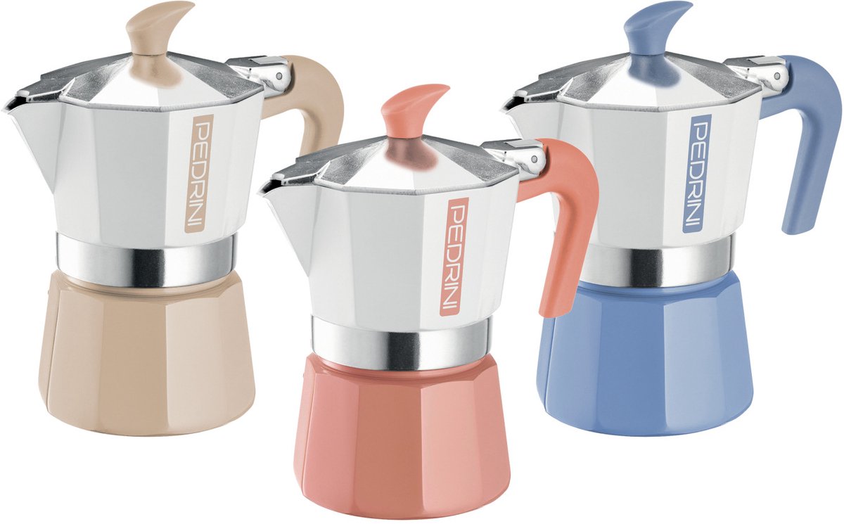 Pedrini 02CF168 handmatig koffiezetapparaat Moka Express