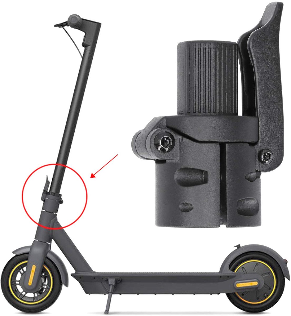 Accessoires voor stuuradapter voor Ninebot 9 G30, opklapbare stang, basisvergrendelingsschroef, opklapbare haak, Flyer Scooter: