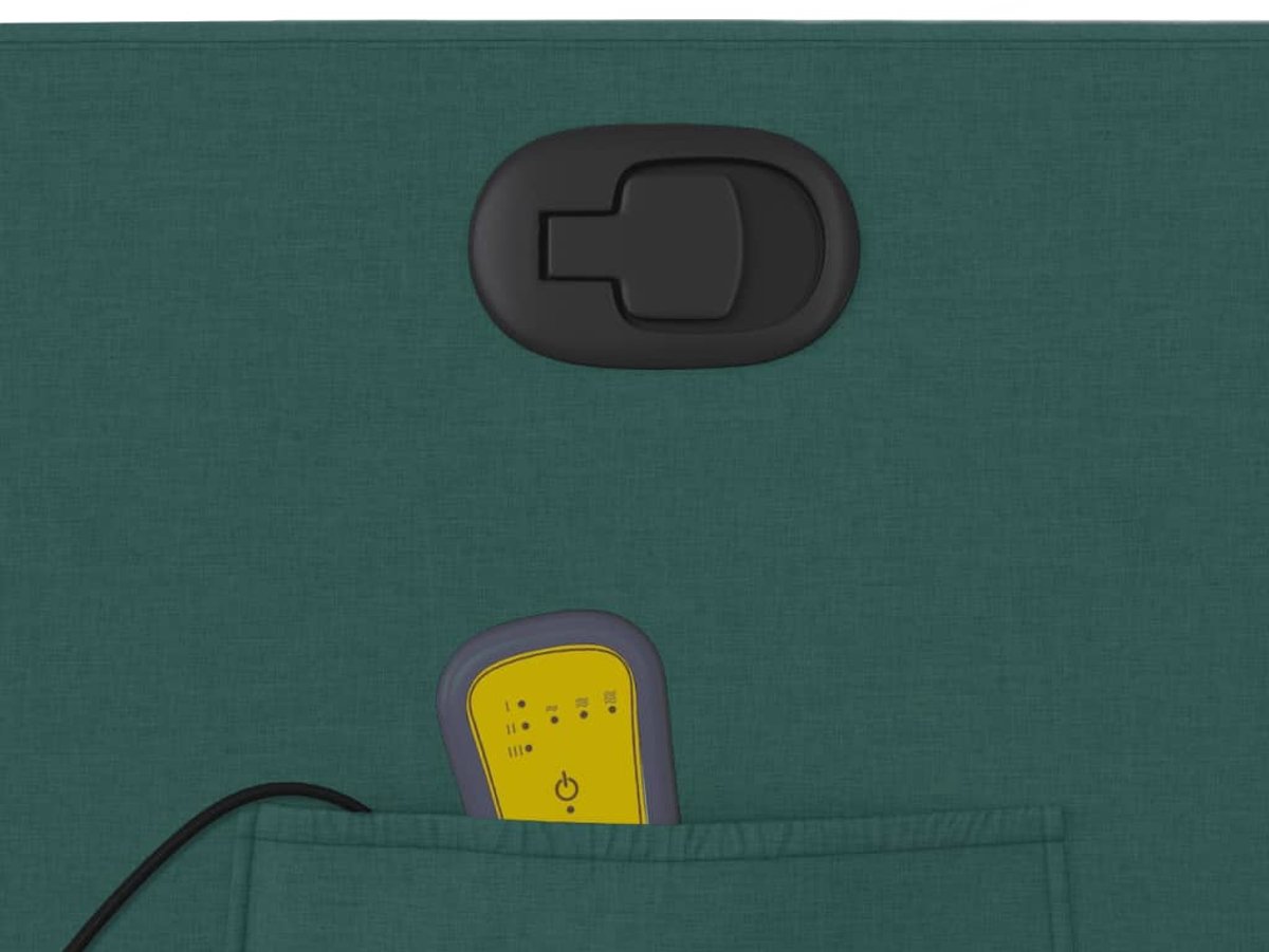 vidaXL Massagestoel Verstelbaar Stof Donkergroen - afbeelding 3