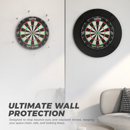 Plain dartbord (extra dunne bedrading) plus surround ring
