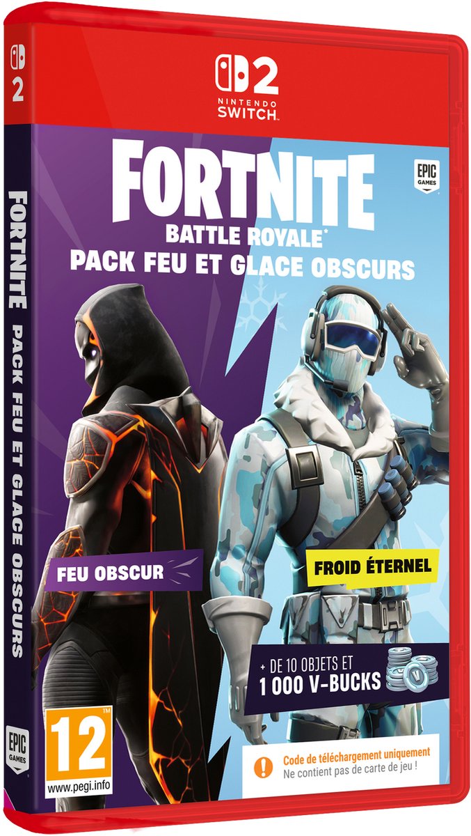 FORTNITE Pack Feu & Glace Obscurs Switch 2 - 1000 V-Bucks inclus !