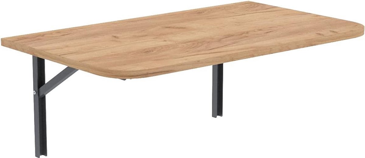 Ruimtebesparende Opklapbare Wandtafel Wit - Inklapbaar Bureau voor Keuken of Thuiskantoor 100x40 cm