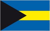 Vlag van de Bahamas - 90 x 150 cm - feestartikelen - landen thema - supporters versieringen - met ringen