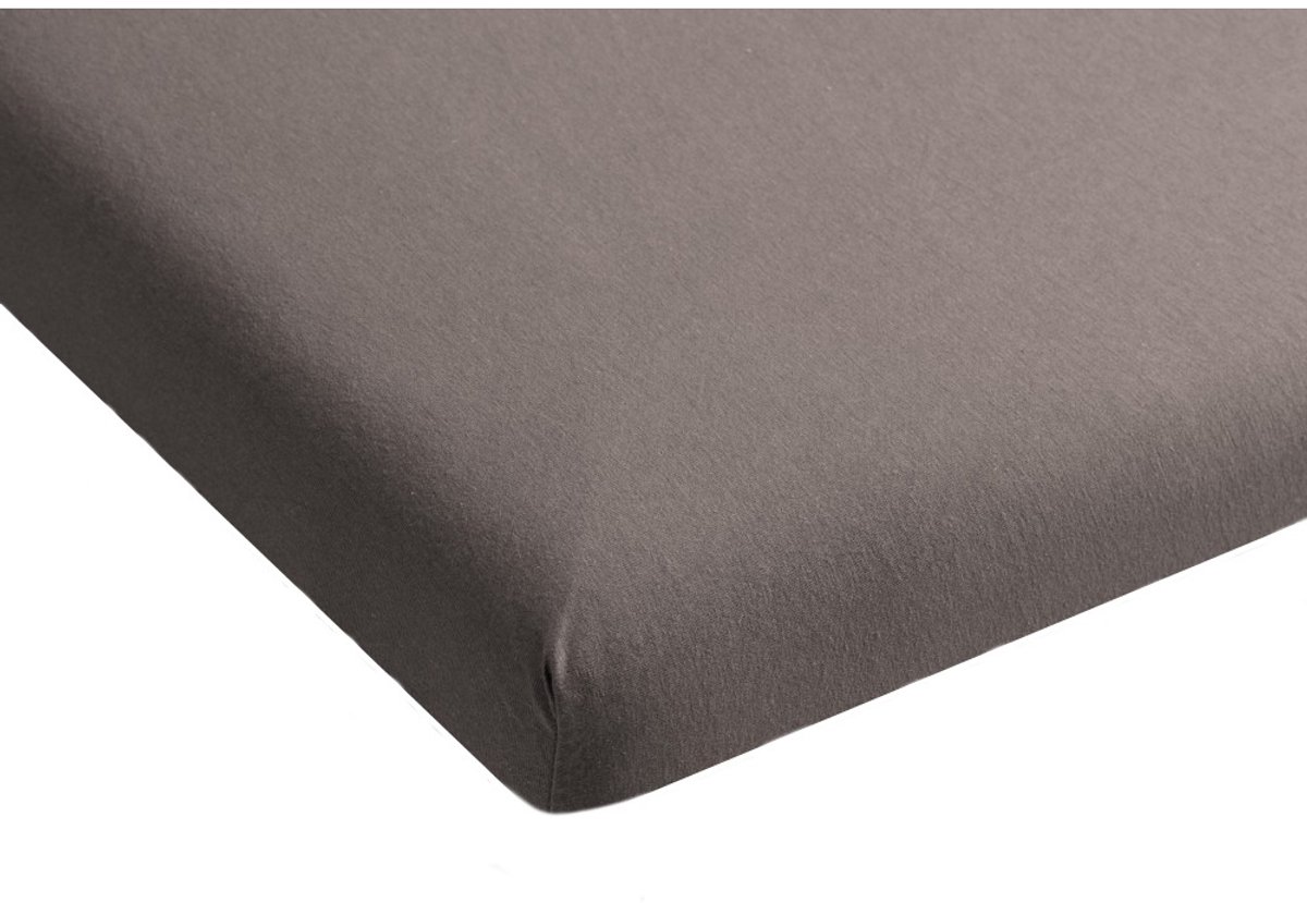 Hoeslaken Jersey Katoen - Topdekmatras Antraciet - 200x220 - 100% Katoen - Oeko-Tex gecertificeerd