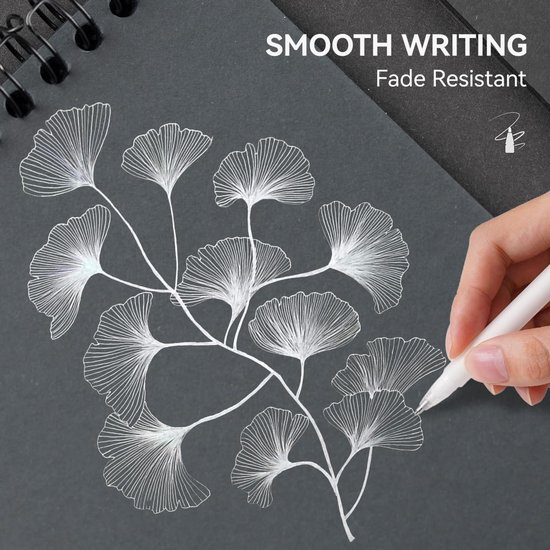 set-van-5-witte-gelpennen-voor-tekenen-en-schetsen-1mm-fineliner-bol