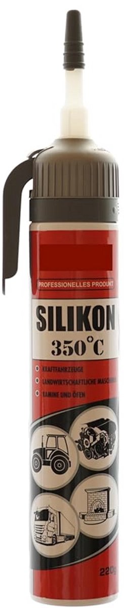 Zwarte Hoge Temperatuur Siliconenkit Afdichtmiddel 60°C tot 350°C - 220g Tube