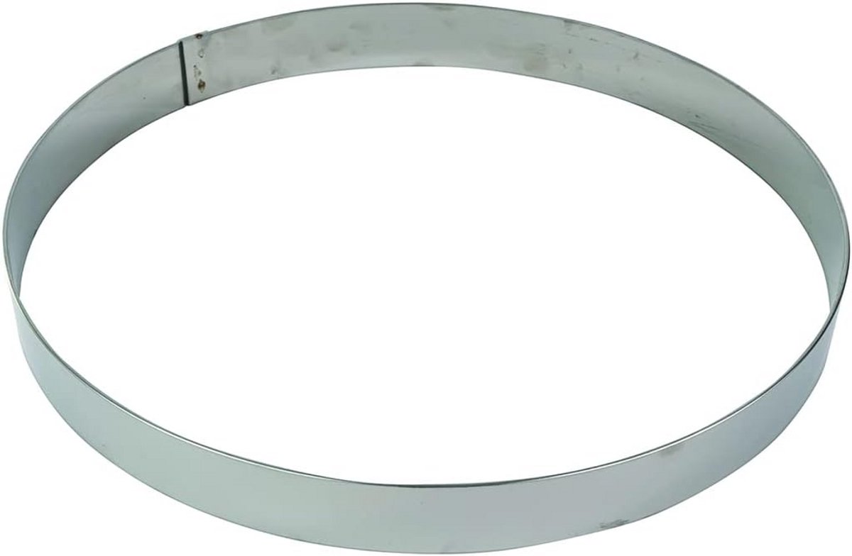 Taartring met schuim rond 75 mm hoog 40 mm roestvrij staal