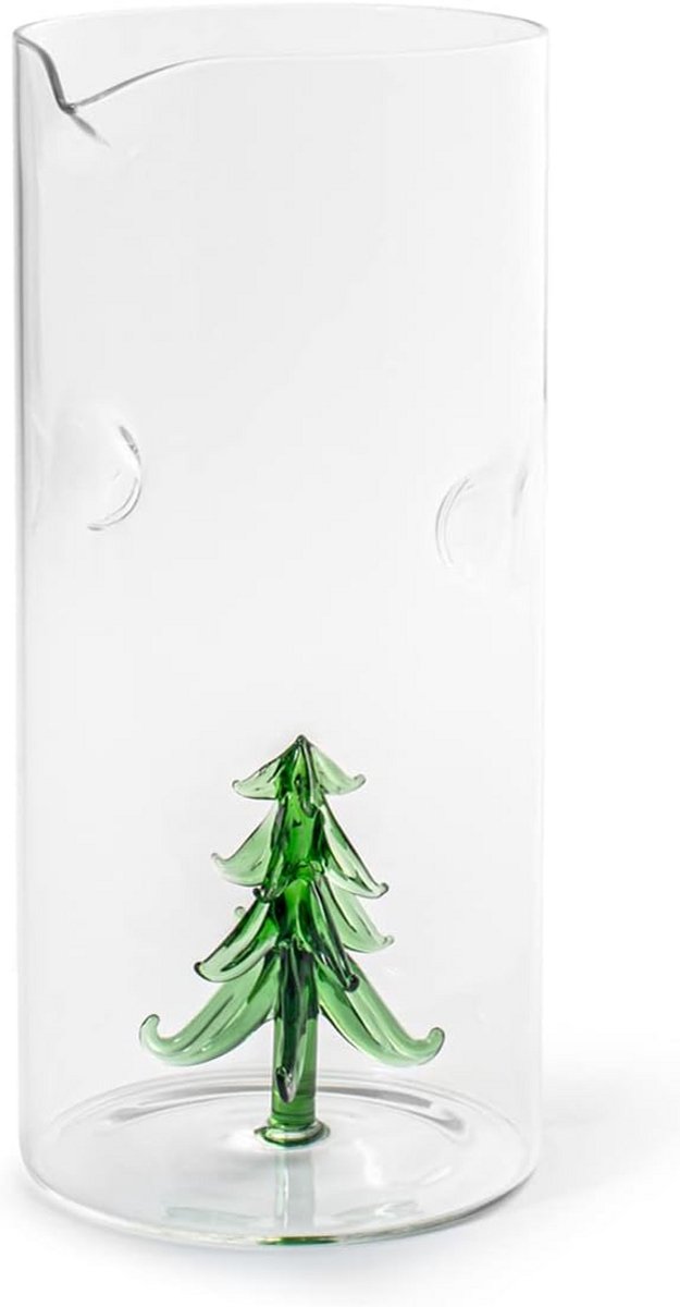 Glazen Waterkan met Kerstminiatuur 1,2 Liter