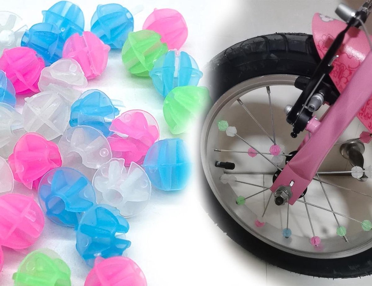 Ronte - Reflectoren Set voor Kinderfiets | Fietsaccessoires voor Kinderen | Eikenklemmen | Fietsspelers | Lichtgevende Clips | Fietsdecoratie | Veilig Fietsen met 108 Stuks