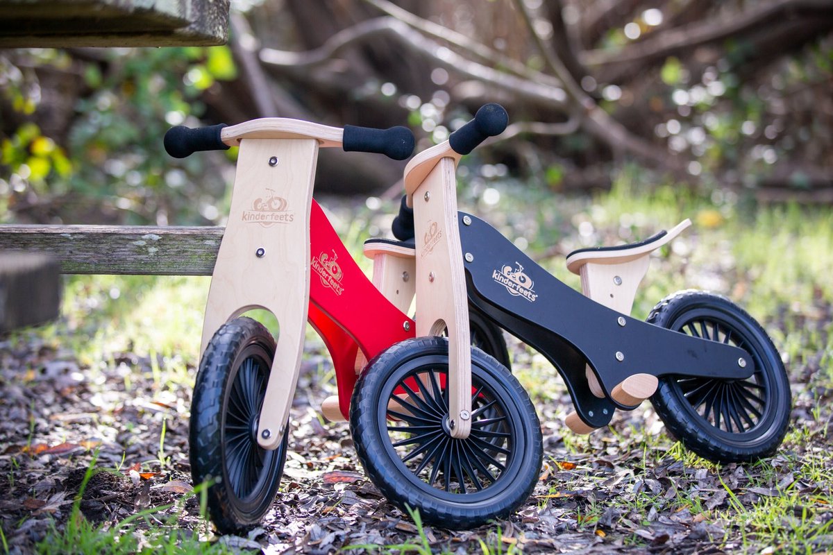 Kinderfeets houten loopfiets vanaf 2 jaar - Zwart — afbeelding 4