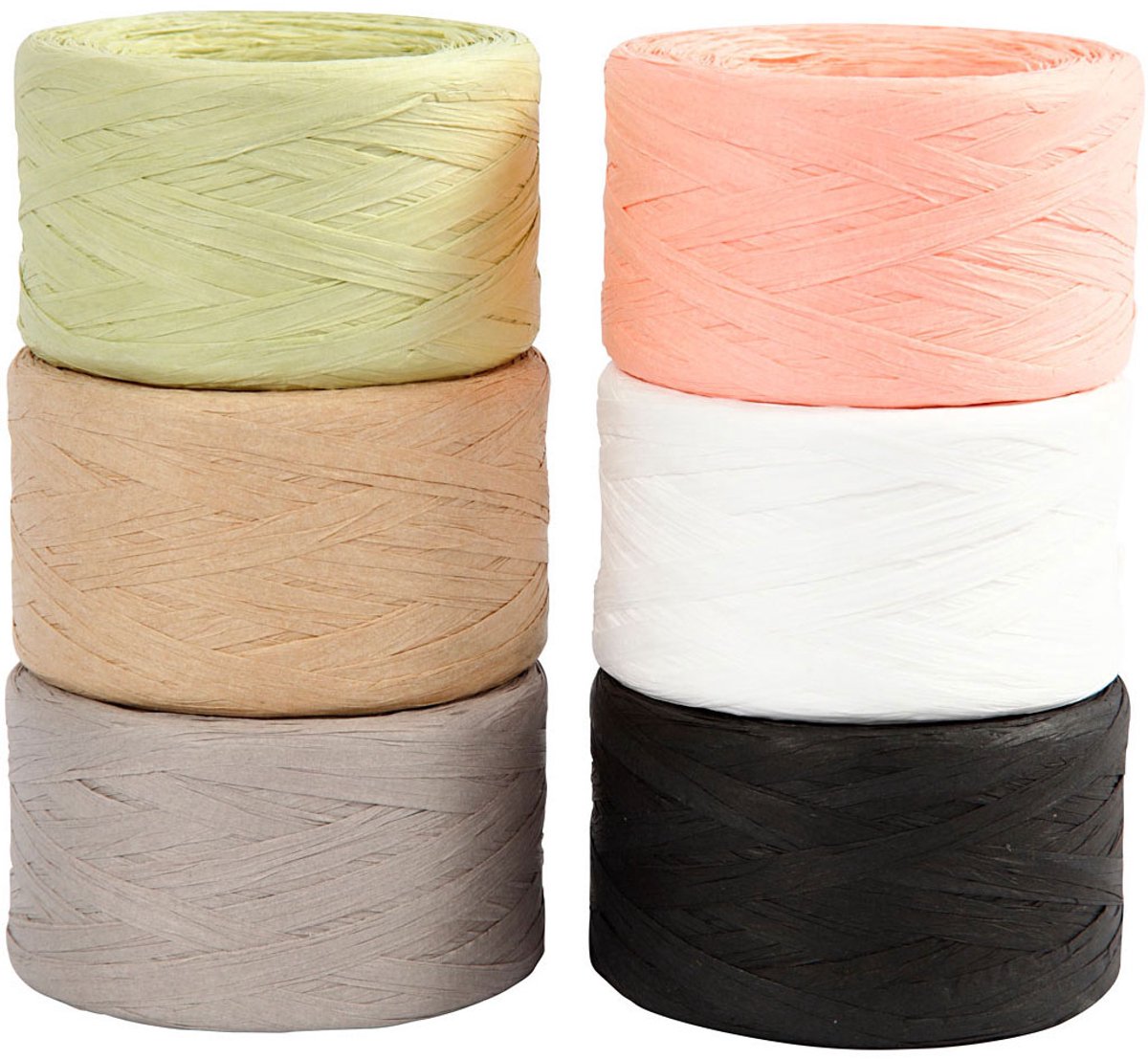 Creativ Company raffia garen papier multi kleuren 6x100m knutselset.