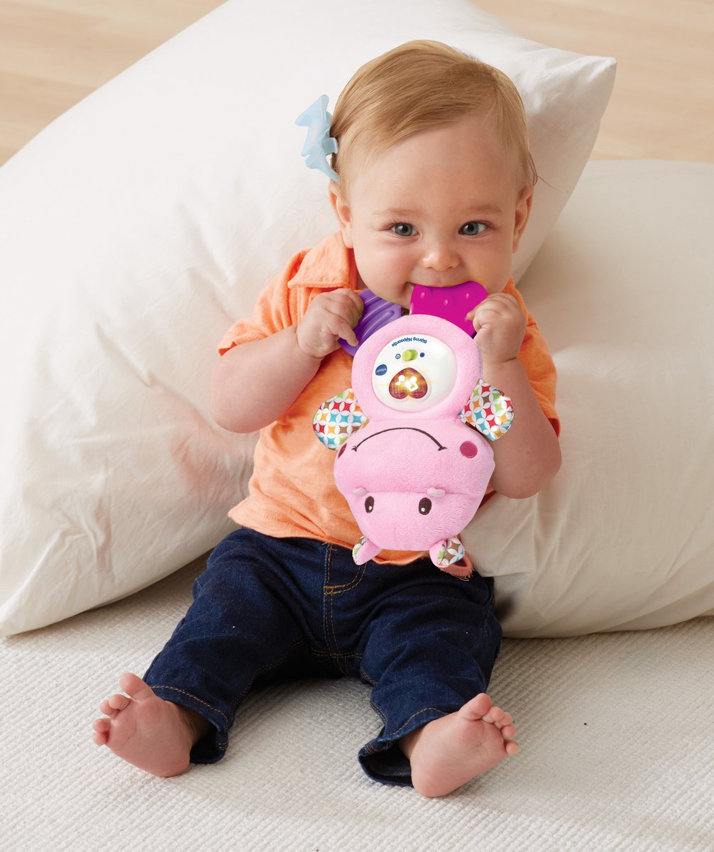 VTech Baby Bijtring Nijlpaardje - Educatief Baby Speelgoed - Geluiden, Vrolijke Zinnetjes, Melodietjes & Liedjes - 0 tot 24 Maanden — afbeelding 3
