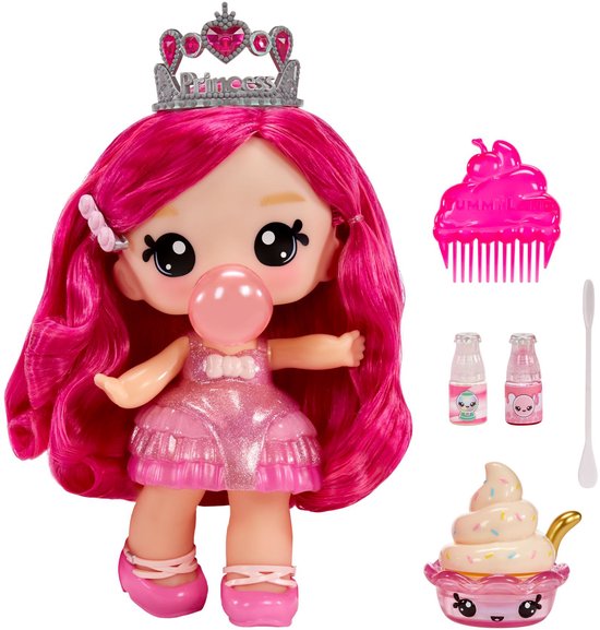 Yummiland pop met lipglossdiertje – Bianca Bubblegum – 25 cm